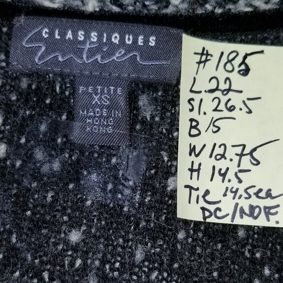 185 NWOT grey boucle Classiques Entier XS cardigan - Picture 12 of 13